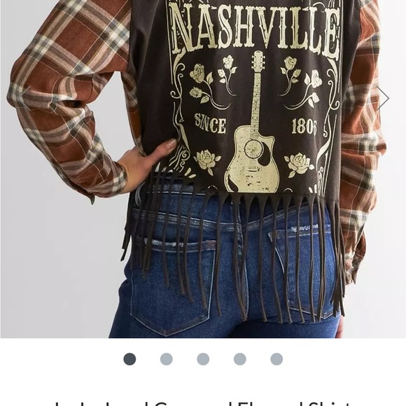 la la land crop flannel shirt from buckle - Picture 1 of 2